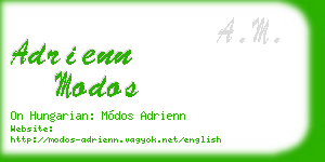 adrienn modos business card