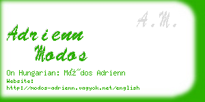 adrienn modos business card